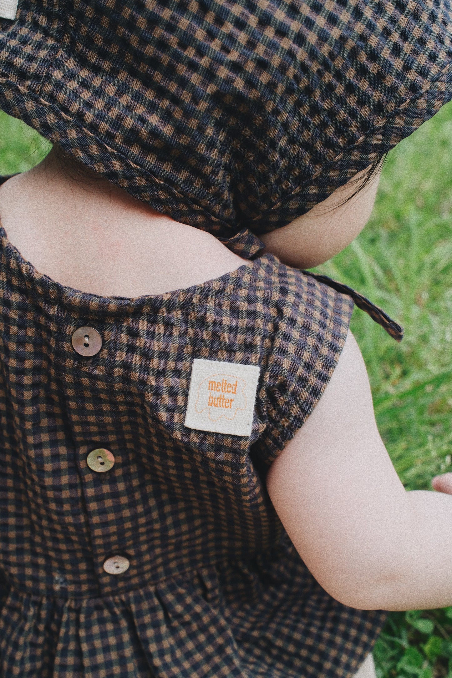 GINGHAM CHECK PUMPKIN ROMPER