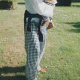 BLUE GINGHAM CHECK MAMA PANTS