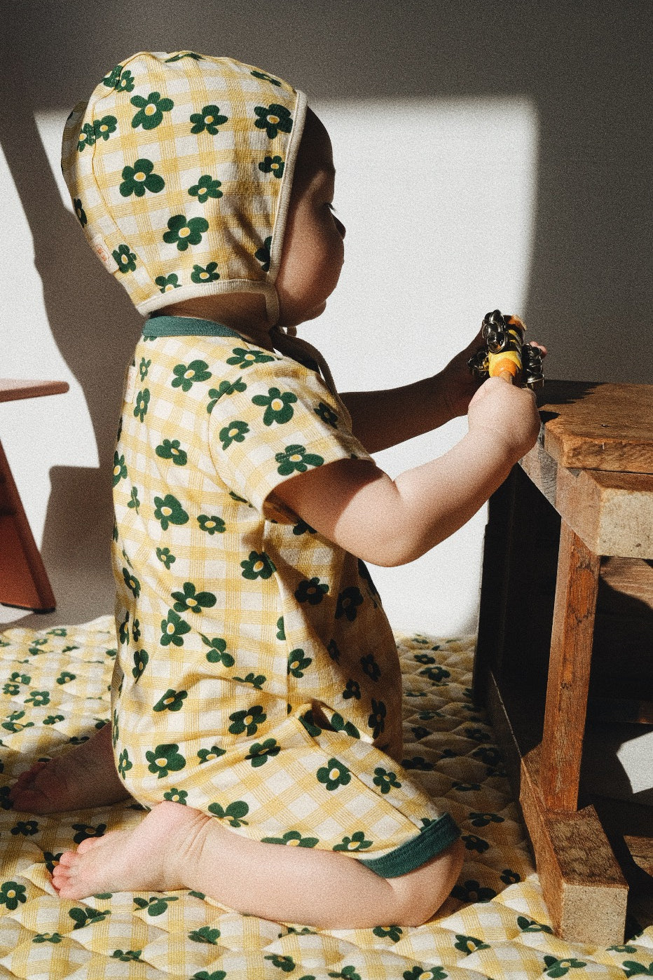 FLOWER CHECK ROMPER