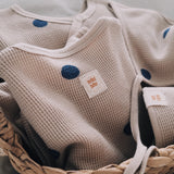 BLUEBERRY WAFFLE LONG SLEEVE BODYSUIT
