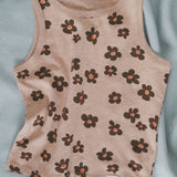 CHOCOLATE FLOWER TANK TOP