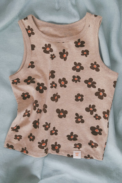 CHOCOLATE FLOWER TANK TOP