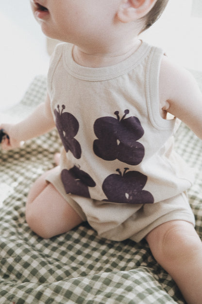 BUTTERFLY SLEEVELESS ROMPER