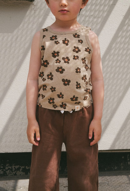 CHOCOLATE FLOWER TANK TOP