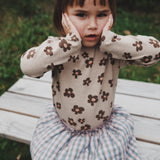CHOCOLATE FLOWER LONG SLEEVE T-SHIRT