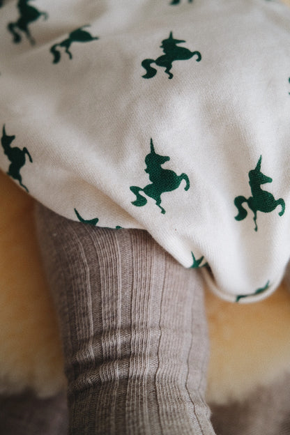 GREEN UNICORN OVERSIZED BODYSUIT