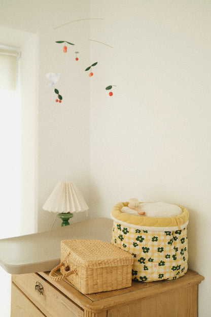 FLOWER CHECK BASKET