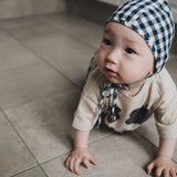 BLUE GINGHAM CHECK BONNET