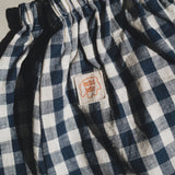 BLUE GINGHAM CHECK PANTS