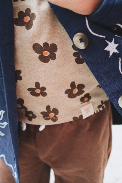 CHOCOLATE FLOWER TANK TOP