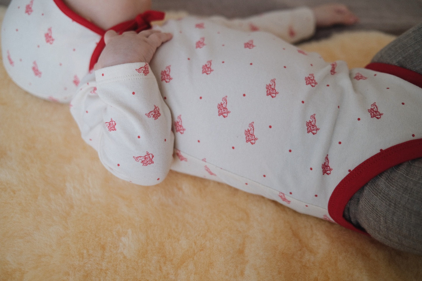 RED ANGEL LONG SLEEVE BODYSUIT