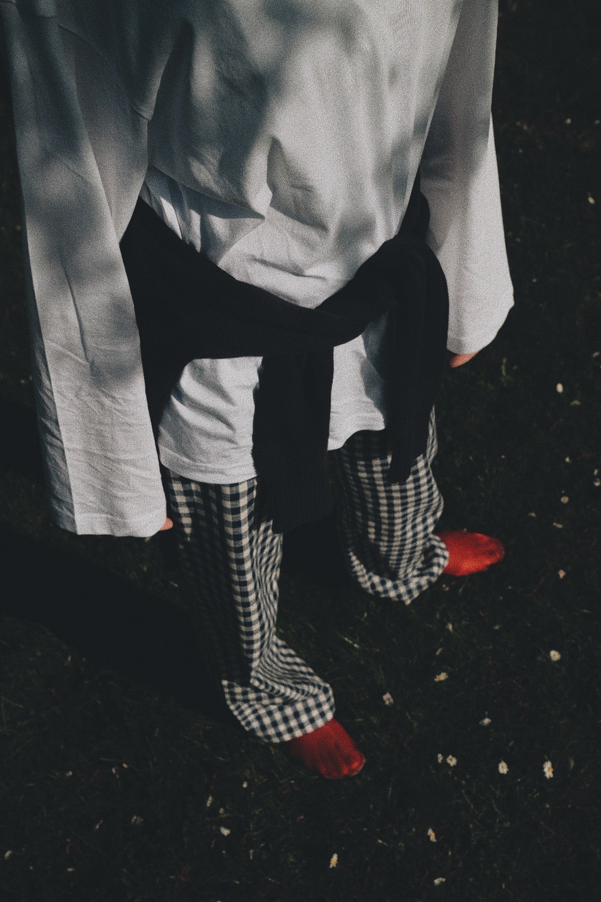 BLUE GINGHAM CHECK MAMA PANTS