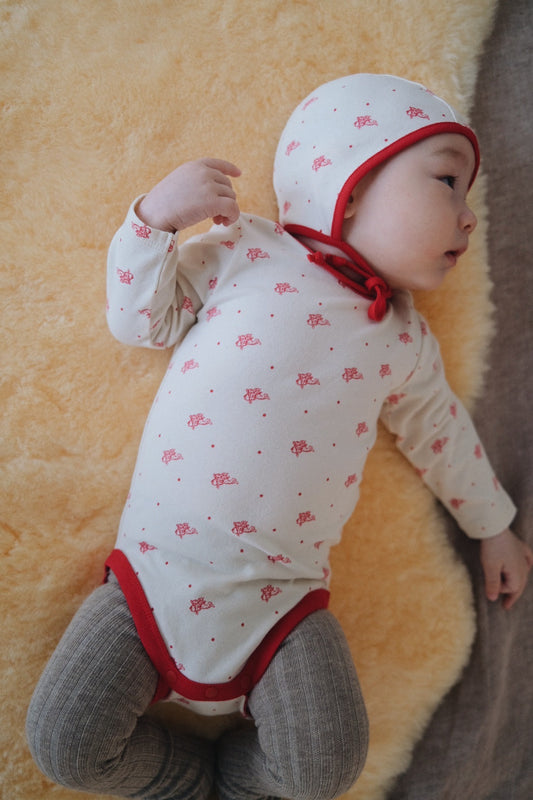 RED ANGEL LONG SLEEVE BODYSUIT