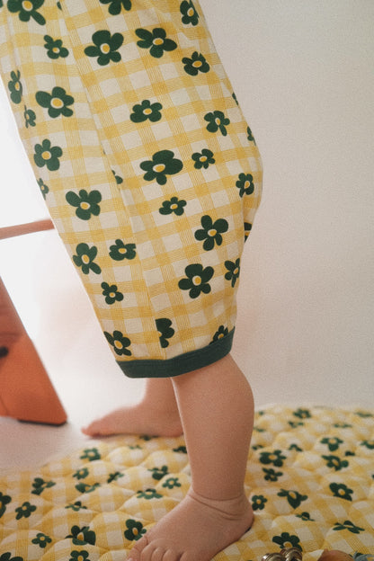 FLOWER CHECK ROMPER