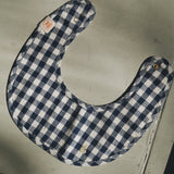 BLUE GINGHAM CHECK BIB