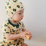 FLOWER CHECK T-SHIRT