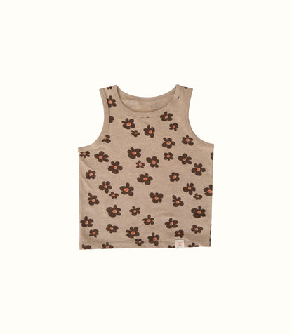 CHOCOLATE FLOWER TANK TOP