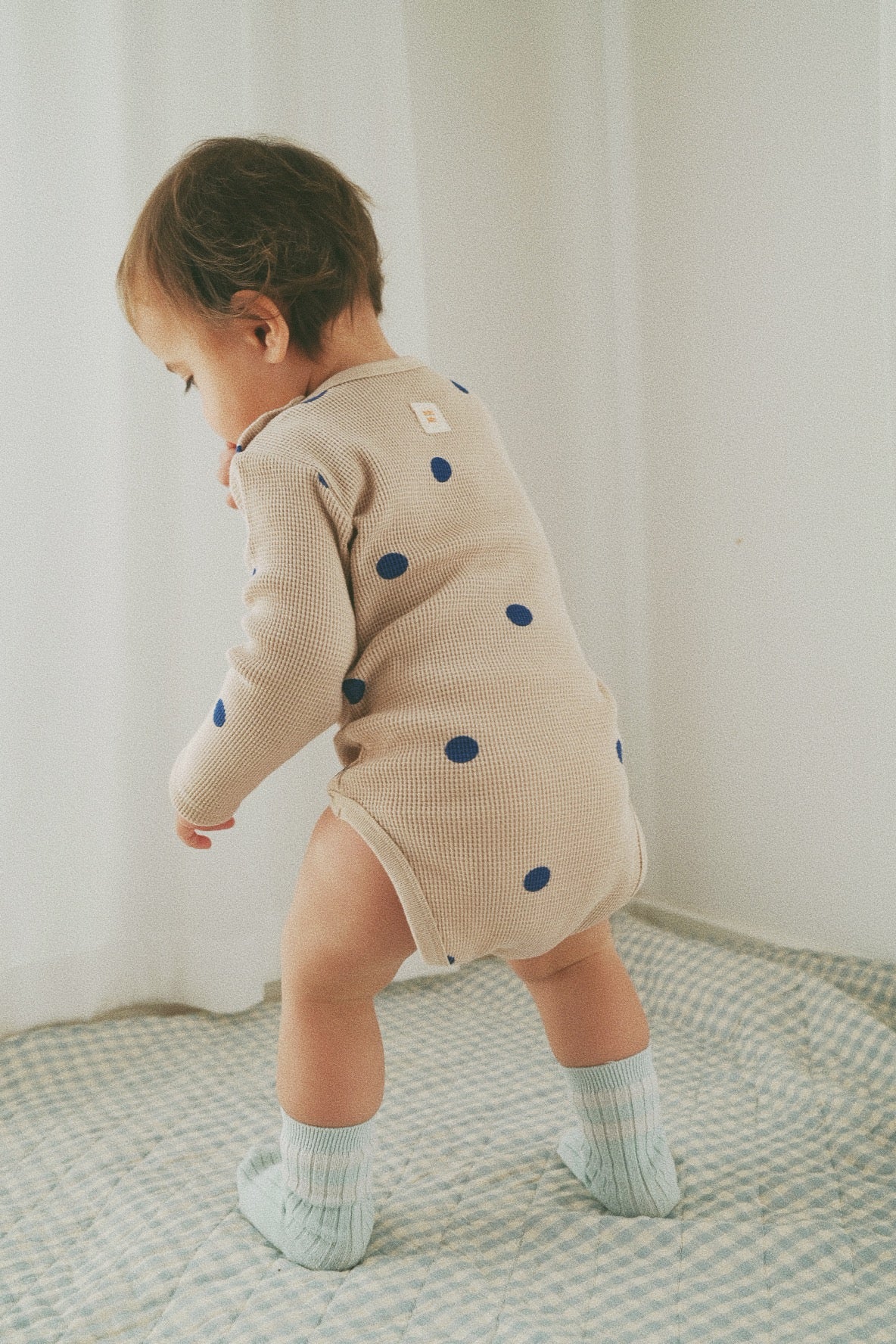 BLUEBERRY WAFFLE LONG SLEEVE BODYSUIT