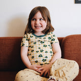 FLOWER CHECK T-SHIRT