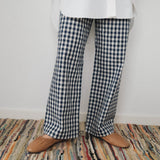 BLUE GINGHAM CHECK MAMA PANTS