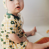 FLOWER CHECK T-SHIRT