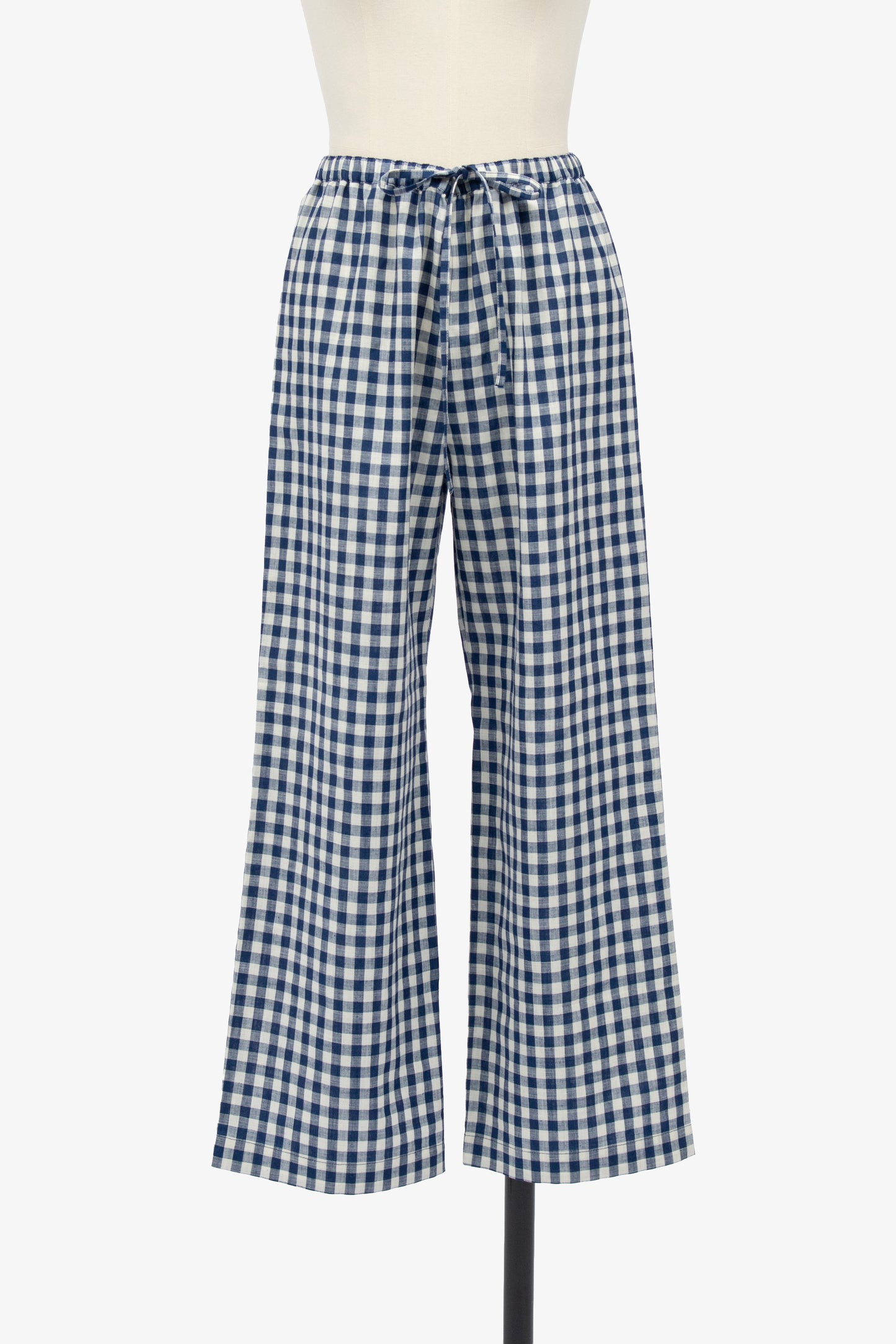 BLUE GINGHAM CHECK MAMA PANTS