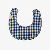 BLUE GINGHAM CHECK BIB