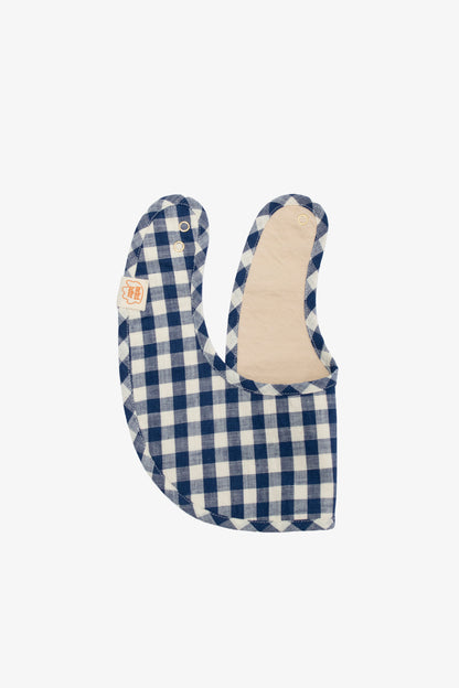 BLUE GINGHAM CHECK BIB