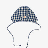 BLUE GINGHAM CHECK BONNET