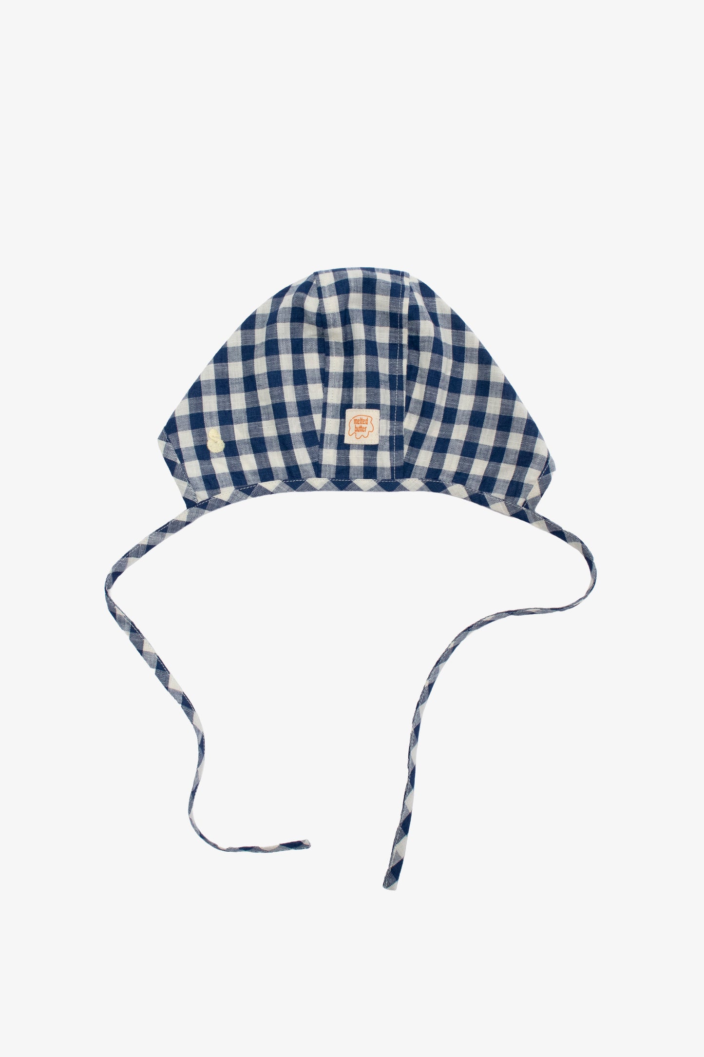 BLUE GINGHAM CHECK BONNET