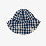 BLUE GINGHAM CHECK SUN HAT