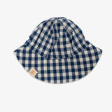 BLUE GINGHAM CHECK SUN HAT