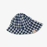 BLUE GINGHAM CHECK SUN HAT
