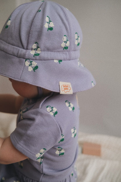 LILY OF THE VALLEY SUN HAT Ivory Purple リリー オブ ザ バレー サンハット アイボリー パープル 着用イメージ 1
