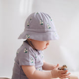 LILY OF THE VALLEY SUN HAT Ivory Purple リリー オブ ザ バレー サンハット アイボリー パープル 着用イメージ 2
