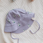 LILY OF THE VALLEY SUN HAT Ivory Purple リリー オブ ザ バレー サンハット アイボリー パープル 着用イメージ 3
