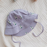 LILY OF THE VALLEY SUN HAT Ivory Purple リリー オブ ザ バレー サンハット アイボリー パープル 着用イメージ 3
