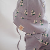 LILY OF THE VALLEY SUN HAT Ivory Purple リリー オブ ザ バレー サンハット アイボリー パープル 着用イメージ 4
