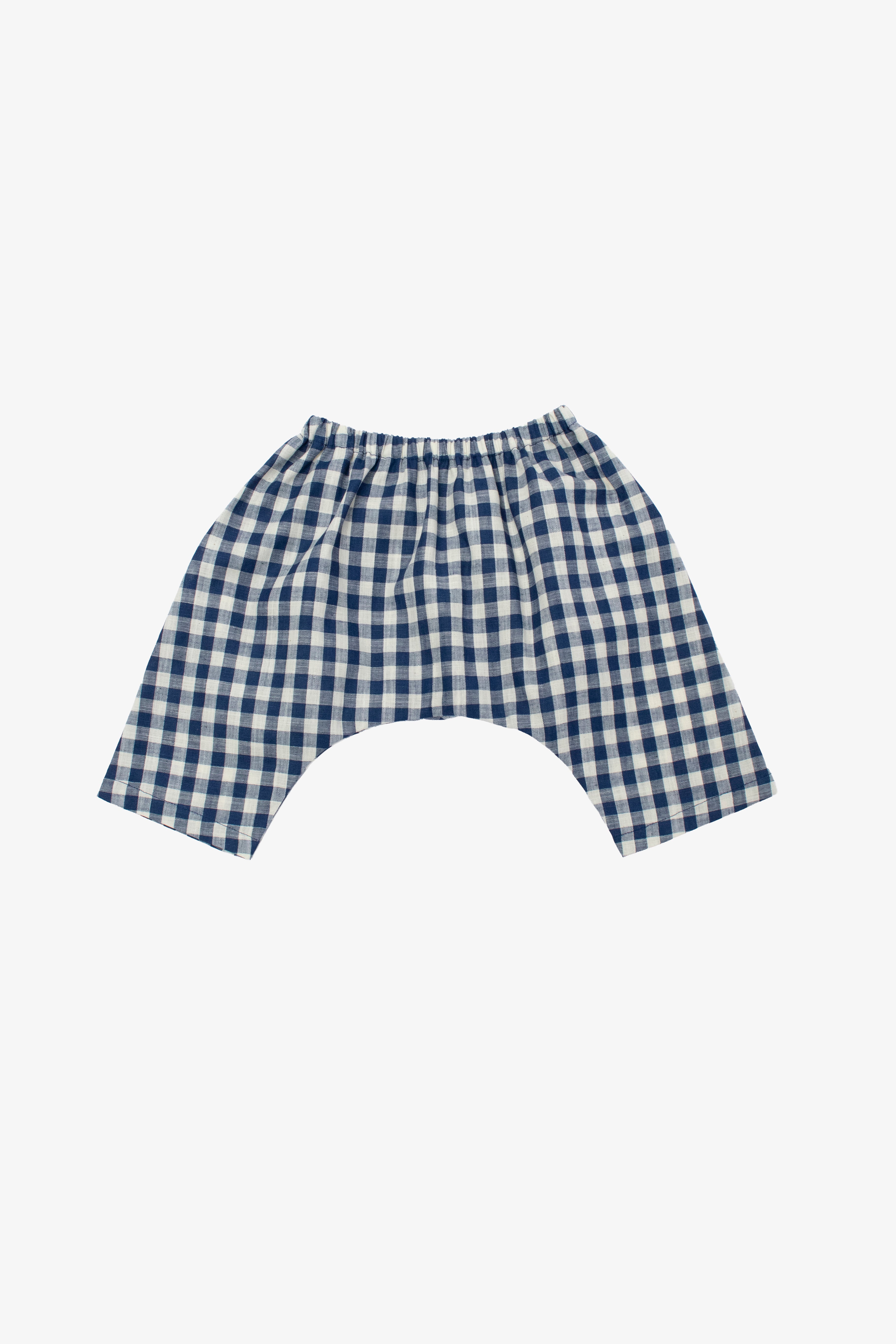 BLUE GINGHAM CHECK PANTS
