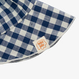 BLUE GINGHAM CHECK SUN HAT