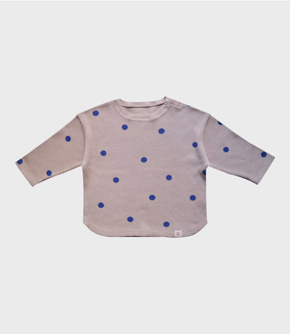 BLUEBERRY WAFFLE OVERSIZED LONG SLEEVE T-SHIRT