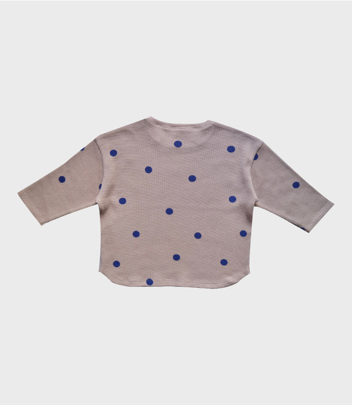 BLUEBERRY WAFFLE OVERSIZED LONG SLEEVE T-SHIRT